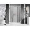 Mexen Lunar-F porte de douche pliantes droite 140 cm, transparent, chrome - 836S-140-050-01-00-P