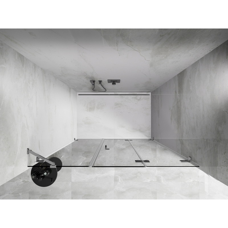 Mexen Lunar-F porte de douche pliantes droite 140 cm, transparent, chrome - 836S-140-050-01-00-P