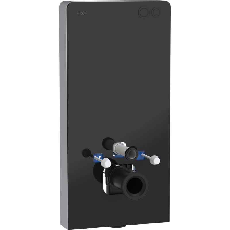 Mexen Tex Air G cadre pneumatique en saillie pour WC, verre noir - 61150A-70