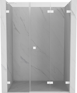 Mexen Lunar-F porte de douche pliante droite 130 cm, transparent, blanc - 836S-130-050-20-00-P