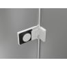 Mexen Lunar-F porte de douche pliante droite 145 cm, transparentes, blanches - 836S-145-050-20-00-P