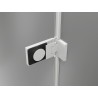 Mexen Lunar-F porte de douche pliante droite 145 cm, transparentes, blanches - 836S-145-050-20-00-P