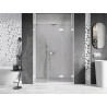 Mexen Lunar-F porte de douche pliante droite 145 cm, transparentes, blanches - 836S-145-050-20-00-P
