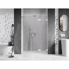 Mexen Lunar-F porte de douche pliante droite 145 cm, transparentes, blanches - 836S-145-050-20-00-P