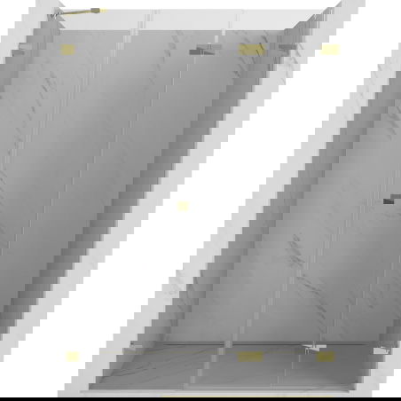 Mexen Lunar-F portes de douche pliantes droites 120 cm, transparentes, dorées - 836S-120-050-50-00-P