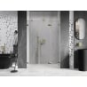 Mexen Lunar-F portes de douche pliantes droites 130 cm, transparentes, dorées - 836S-130-050-50-00-P