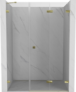 Mexen Lunar-F porte de douche pliantes droites 135 cm, transparent, doré - 836S-135-050-50-00-P