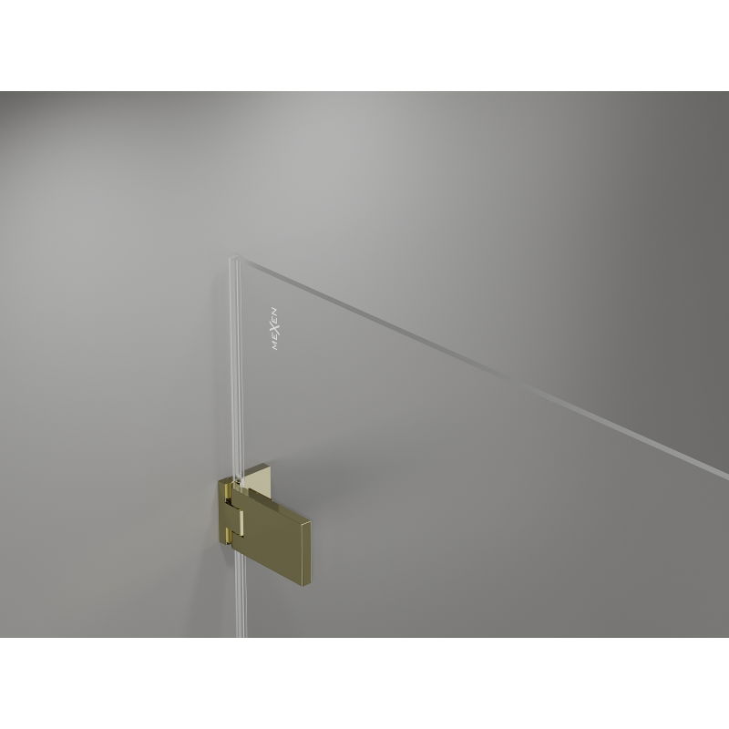 Mexen Lunar-F porte de douche pliable droite 140 cm, transparent, or - 836S-140-050-50-00-P