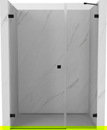 Mexen Lunar-B porte de douche pivotante gauche 120 cm, transparent, noir - 832S-120-050-70-00-L