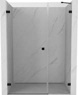 Mexen Lunar-B porte de douche pivotante à gauche 125 cm, transparent, noir - 832S-125-050-70-00-L