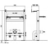 Mexen Tex U cadre de montage encastré pour lavabo - 61997