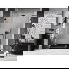 Mexen Lunar-B porte de douche battante gauche 135 cm, transparent, noir - 832S-135-050-70-00-L