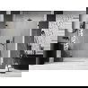Mexen Lunar-B porte de douche battante gauche 135 cm, transparent, noir - 832S-135-050-70-00-L