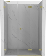 Mexen Lunar-F porte de douche pliantes droits 125 cm, transparent, or brossé - 836S-125-050-55-00-P