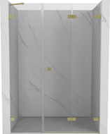 Mexen Lunar-F porte de douche pliante droite 145 cm, transparent, or brossé - 836S-145-050-55-00-P
