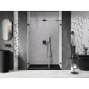 Mexen Lunar-B porte de douche battante gauche 140 cm, transparent, noir - 832S-140-050-70-00-L