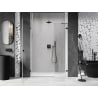 Mexen Lunar-B porte de douche battante gauche 140 cm, transparent, noir - 832S-140-050-70-00-L