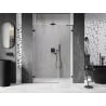Mexen Lunar-B porte de douche battante gauche 140 cm, transparent, noir - 832S-140-050-70-00-L