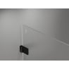 Mexen Lunar-B porte de douche battante gauche 140 cm, transparent, noir - 832S-140-050-70-00-L