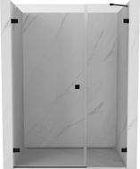 Mexen Lunar-B porte de douche battante gauche 145 cm, transparent, noir - 832S-145-050-70-00-L