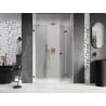 Mexen Lunar-F porte de douche pliante droite 110 cm, transparent, or rose - 836S-110-050-60-00-P