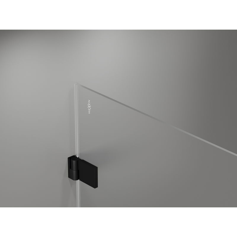 Mexen Lunar-B porte de douche pivotante gauche 150 cm, transparent, noir - 832S-150-050-70-00-L