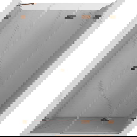 Mexen Lunar-F portes de douche pliantes droites 125 cm, transparent, or rose - 836S-125-050-60-00-P