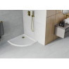 Mexen Flat receveur de douche demi-circulaire slim 100 x 100 cm, blanc, siphon doré - 41101010G