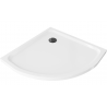 Mexen Flat receveur de douche demi-circulaire slim 100 x 100 cm, blanc, siphon noir - 41101010B
