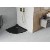 Mexen Flat receveur de douche demi-circulaire slim 100 x 100 cm, noir, siphon doré - 41701010G