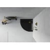 Mexen Flat receveur de douche demi-circulaire slim 100 x 100 cm, noir, siphon doré - 41701010G