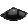 Mexen Flat receveur de douche demi-circulaire slim 100 x 100 cm, noir, siphon doré - 41701010G