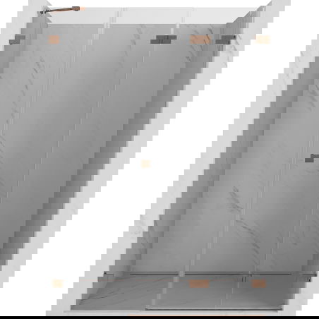 Mexen Lunar-F porte de douche pliantes à droite 135 cm, transparent, cuivre brossé - 836S-135-050-65-00-P