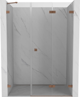 Mexen Lunar-F porte de douche pliantes à droite 135 cm, transparent, cuivre brossé - 836S-135-050-65-00-P