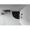 Mexen Flat receveur de douche demi-circulaire slim 100 x 100 cm, noir, siphon noir - 41701010B