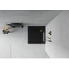 Mexen Flat receveur de douche carré slim 70 x 70 cm, noir, siphon doré - 40707070G