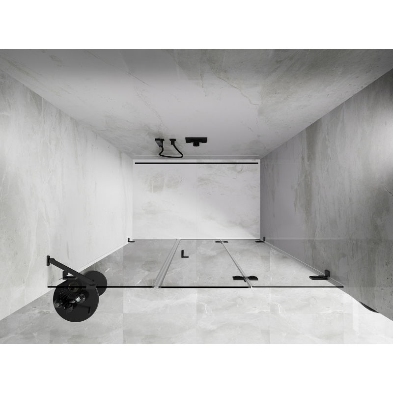 Mexen Lunar-F porte de douche pliantes droite 110 cm, transparent, gris canon brossé - 836S-110-050-66-00-P
