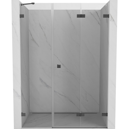 Mexen Lunar-F portes de douche pliantes droites 130 cm, transparentes, gris canon brossé - 836S-130-050-66-00-P