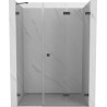 Mexen Lunar-F portes de douche pliantes droites 130 cm, transparentes, gris canon brossé - 836S-130-050-66-00-P