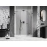 Mexen Lunar-F portes de douche pliantes droites 130 cm, transparentes, gris canon brossé - 836S-130-050-66-00-P
