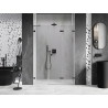 Mexen Lunar-F portes de douche pliantes droites 130 cm, transparentes, gris canon brossé - 836S-130-050-66-00-P