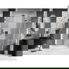 Porte de douche pliante droite Mexen Lunar-F 140 cm, transparent, gun gray brossé - 836S-140-050-66-00-P