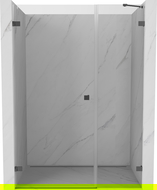 Mexen Lunar-B porte de douche pivotante gauche 135 cm, transparent, gun metal - 832S-135-050-95-00-L