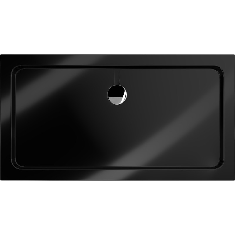 Mexen Flat receveur de douche rectangulaire slim 130 x 70 cm, noir, bonde chromée - 40707013