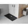 Mexen Flat receveur rectangulaire slim 130 x 70 cm, noir, siphon chromé - 40707013