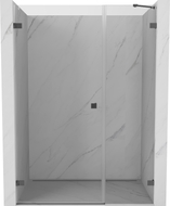 Mexen Lunar-B porte de douche pivotante gauche 140 cm, transparent, gun metal - 832S-140-050-95-00-L