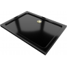 Mexen Flat receveur rectangulaire slim 80 x 70 cm, noir, siphon doré - 40707080G