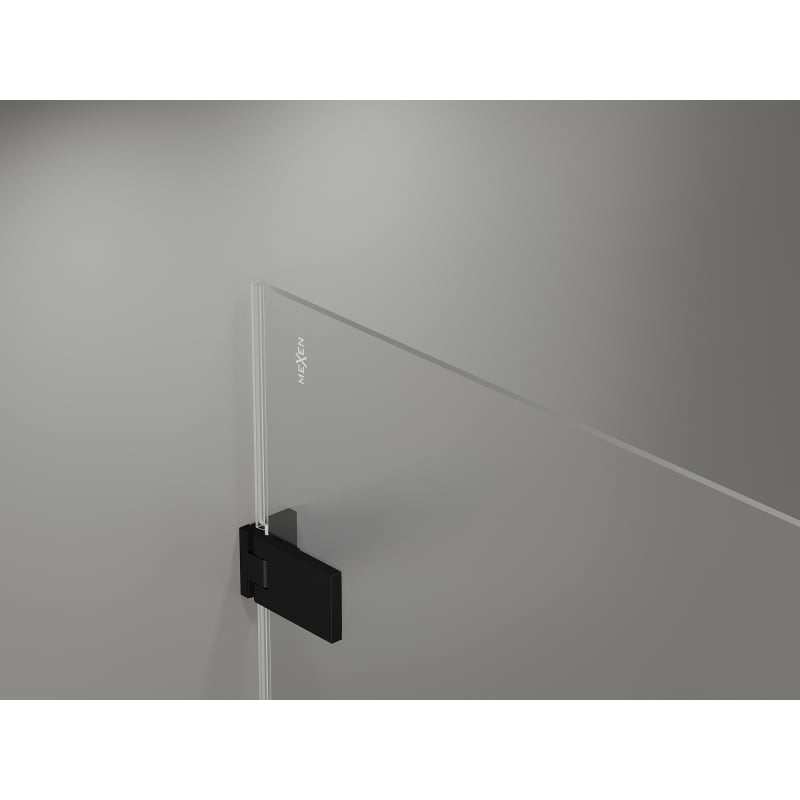 Mexen Lunar-F porte de douche pliante droite 110 cm, transparent, noir - 836S-110-050-70-00-P