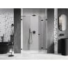 Mexen Lunar-F porte de douche pliantes droite 130 cm, transparentes, noires - 836S-130-050-70-00-P