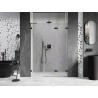 Mexen Lunar-F porte de douche pliantes droite 130 cm, transparentes, noires - 836S-130-050-70-00-P